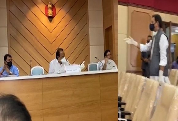 मंत्रालयातील सारथीच्या बैठकीत गोंधळ, संभाजीराजेंना व्यासपीठाखाली बसवल्यामुळे मराठा समाज समन्वयक संतापले!